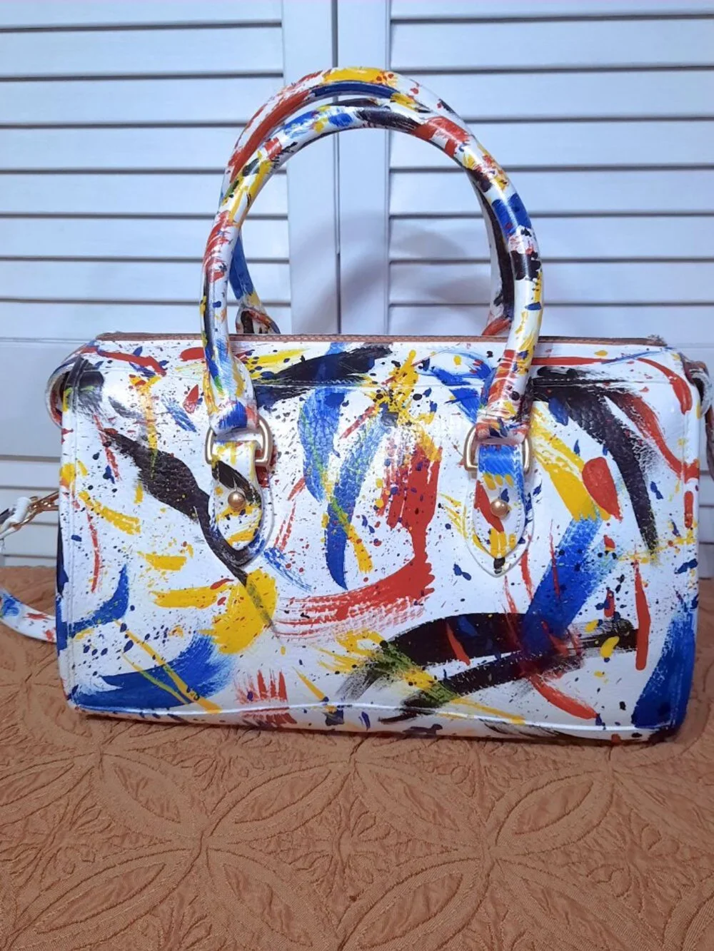 Vintage Dooney & Bourke Satchel Dooney & Bourke Dipinta Inspired Satchel - Picture 3 of 15